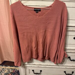 Pink V Neck Sweater